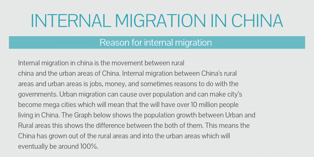 Internal migration in china Infogram