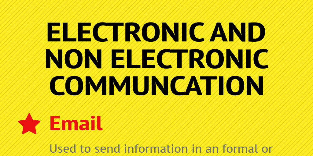 electronic and non electronic communcation Infogram