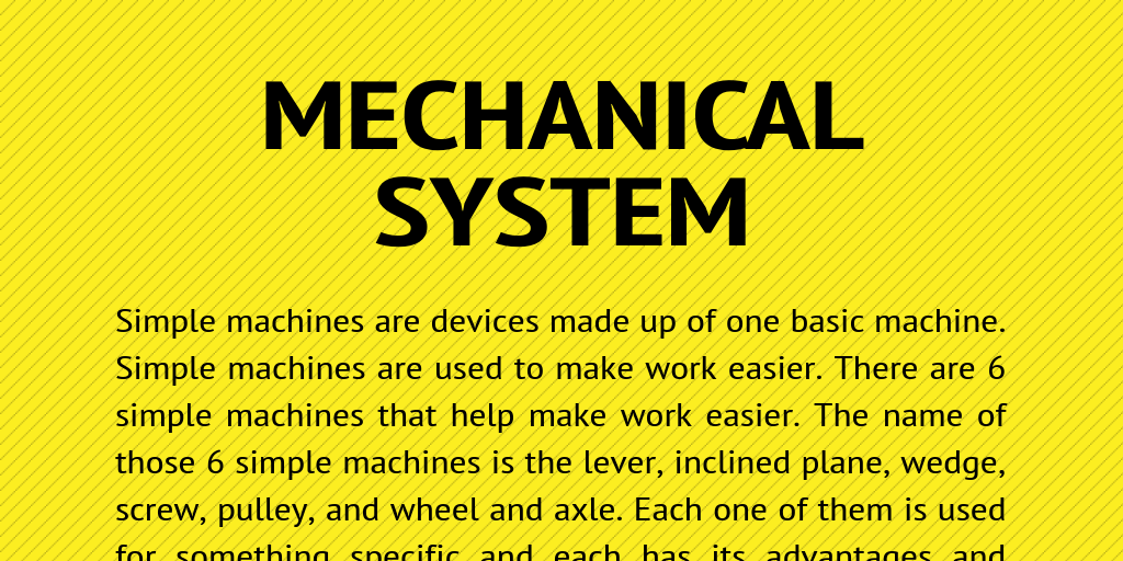 Mechanical System Infogram
