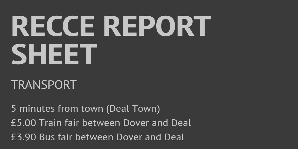 Recce Report Sheet - Infogram