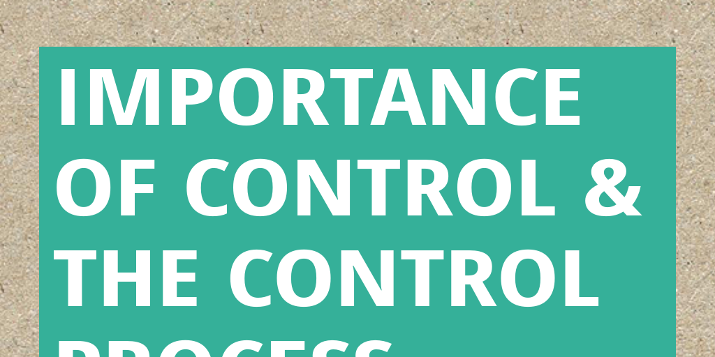 IMPORTANCE OF CONTROL & THE CONTROL PROCESS Infogram